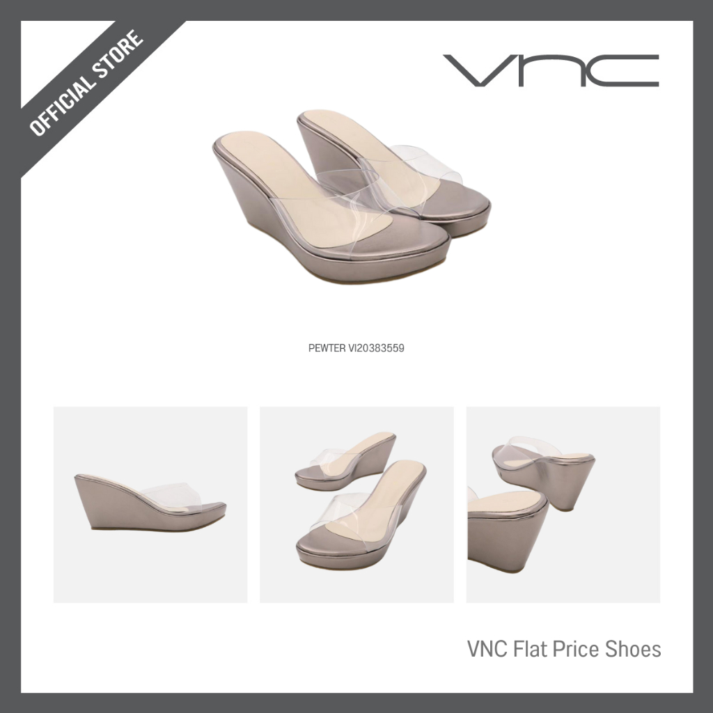VNC รองเท้าผู้หญิง รองเท้าส้นตึก สี PEWTER (ราคาพิเศษ)