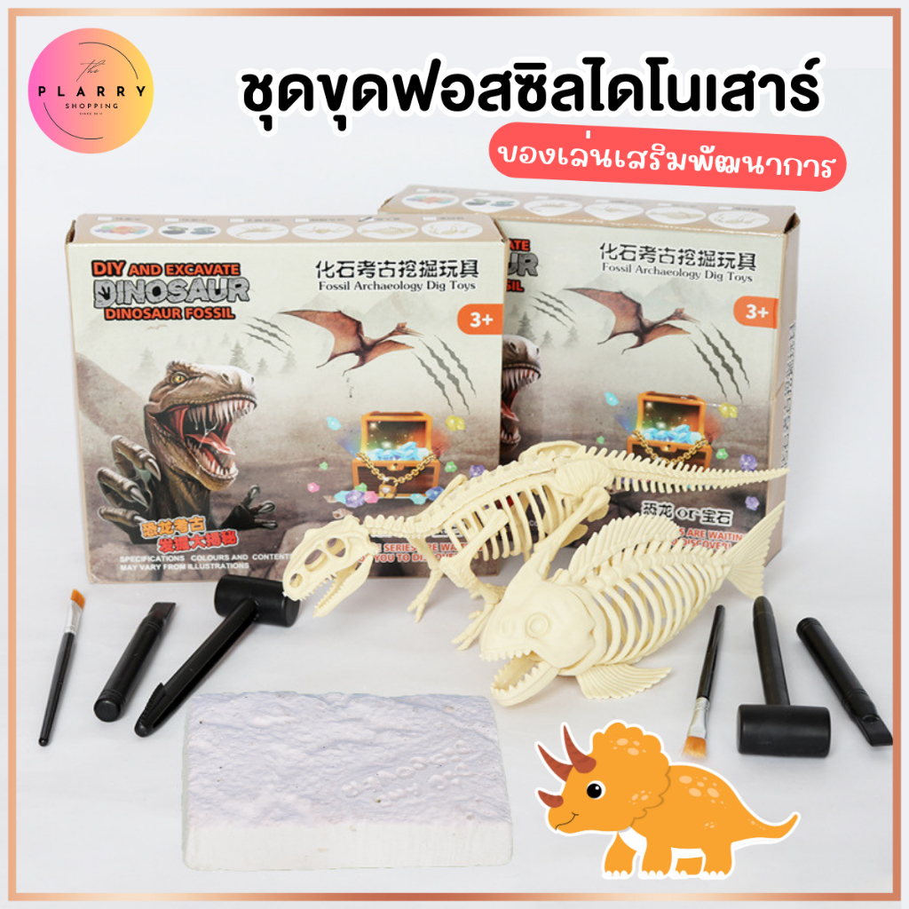 ชุดขุดฟอสซิลไดโนเสาร์ ขุดฟอสซิล ฟอสซิลไดโนเสาร์ ของเล่นส่งเสริมการเรียนรู้ เล่นสนุก ฝึกสมาธิ V87 พร้อมส่งจากไทย