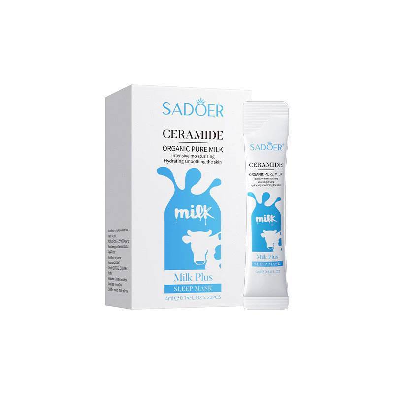 Sadoer Ceramide Milk Plus Sleep Mask มาส์กหน้า ชุ่มชื้น เรียบเนียน  1 กล่อง 20 ซอง