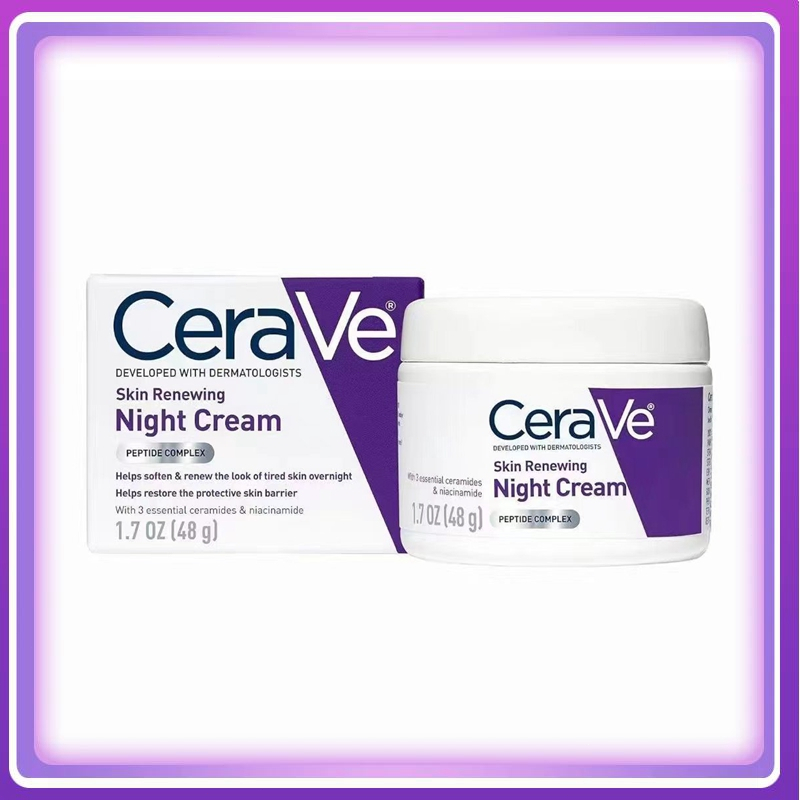 CeraVe Skin Renewing Night Cream with Peptides 48g ครีมกลางคืนให้ความชุ่มชื้น