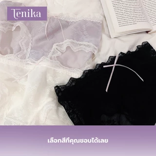 TENIKA กางเกงในผู้หญิง ลูกไม้ ตาข่ายระบายอากาศ ยืดหยุ่นสูง ยืดเยอะไม่บาดขา กางเกงชั้นในหญิง Kni-044