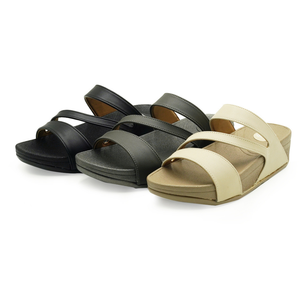 SENSO รองเท้าแตะคอมฟอร์ทหนังPU ซับPU เพื่อสุขภาพ ใส่สบาย (COMFORT) J81024