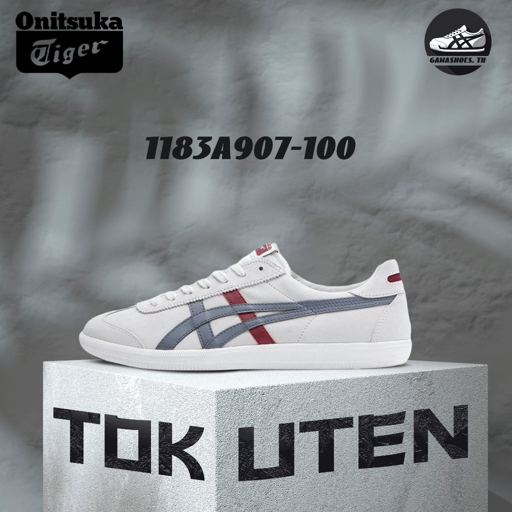 พร้อมส่ง !! Onitsuka Tiger Tokuten 1183A907-100 รองเท้าผ้าใบส้นแบน ของแท้ 100%