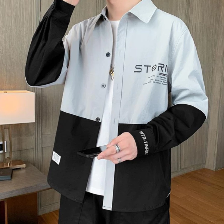 🎉เสื้อเชิ้ตแขนยาวทูโทน🌈 เสื้อเชิ้ตแขนยาวแฟชั่น ออกแบบดีไซน์ทูโทน 2 สีใน 1 ตัว แมทช์เข้ากันกับทุกชุด