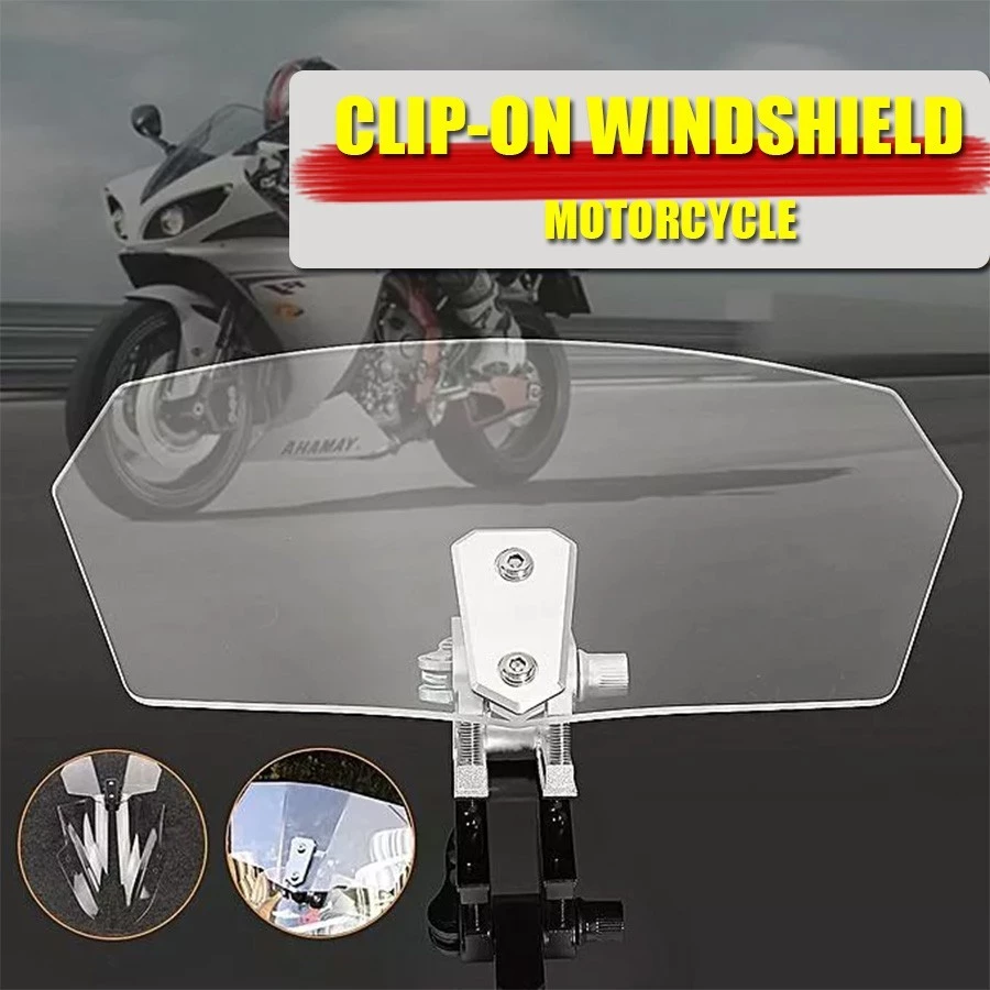 ตัวต่อชิวหน้า ปรับระดับได้ Clip on Windshield Motorcycle ทัวริ่ง แบบขาเดียว wind shield