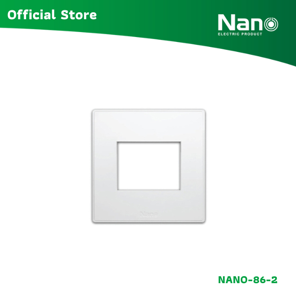 NANO แผงหน้ากากขอบเหลี่ยมจตุรัส ขนาด 86 x 86 มิล (2 ช่อง) (60 ชิ้น/กล่อง) Classis series รุ่น NANO-8