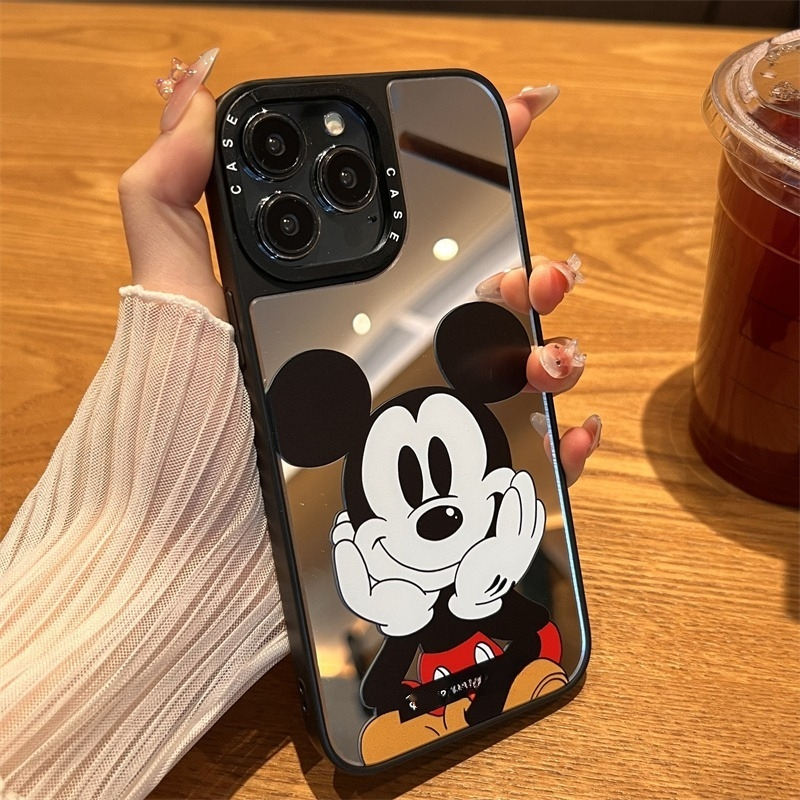 จัดส่งทันที เคสไอโฟน11/12/13/14/15 Pro max mickey mirror Luxury Case For iPhone 11,12,13,12PM,13PM,15PM