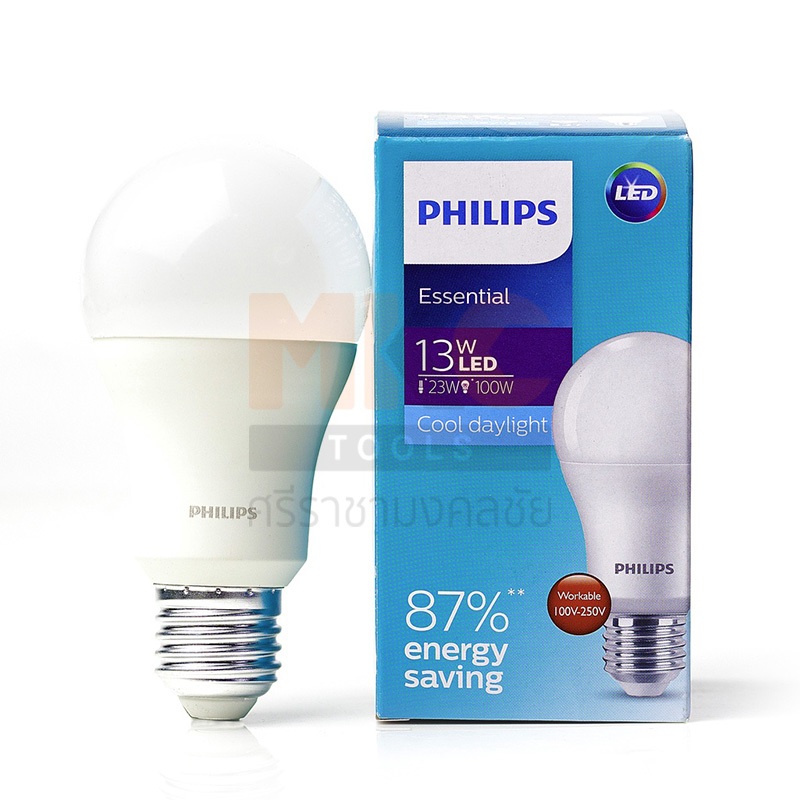 PHILIPS หลอด LED Essential 13W E27 6500K D/L