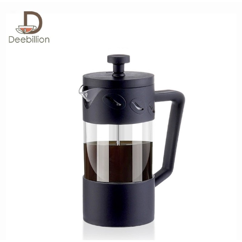 กาชงชาแบบกด ที่ชงกาแฟ เหยือกชงกาแฟ French Press 350ml สำหรับผงกาแฟกลาง ถึงหยาบ ชงได้ 1-2แก้ว Deebillion