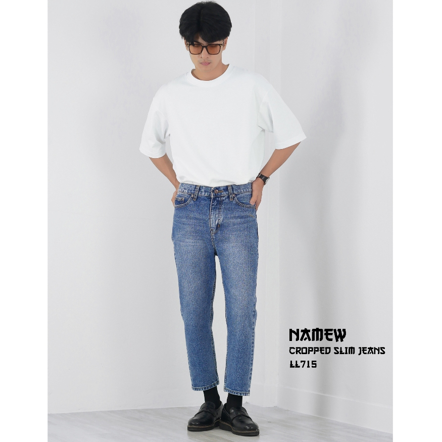 NAMEW CROPPED SLIM JEANS กางเกงยีนส์ทรงสลิมขาเต่อ