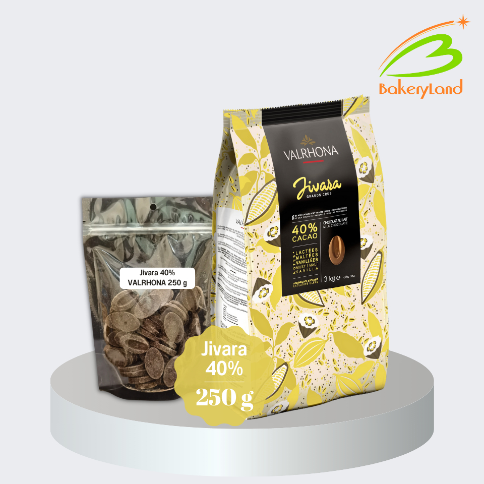 ช็อกโกแลต วาลโรห์นา Jivara 40% VALRHONA (แบ่งบรรจุ 250 g)