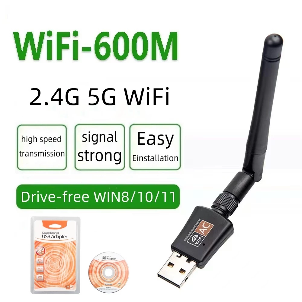 wireless แบบ usb wifi 600Mbps รองรับคลื่นสัญญาณ2.4G +5.0G (สินค้ามี4รุ่นให้เลือก)