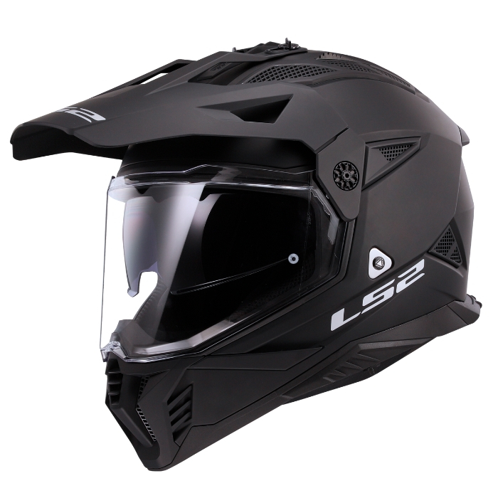 LS2 Helmets MX702 Pioneer II Solid Matt Black - หมวกกันน็อคทัวร์ริ่งแอดเวนเจอร์