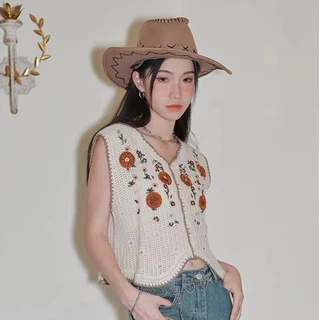 aililai1688 เสื้อถัก ผู้หญิง ลายดอกไม้ปักขึ้นรูปนูน มี 5 สีให้เลือกแบบจุใจเนื้อผ้าไหมพรมเหมาะกับสาวๆ
