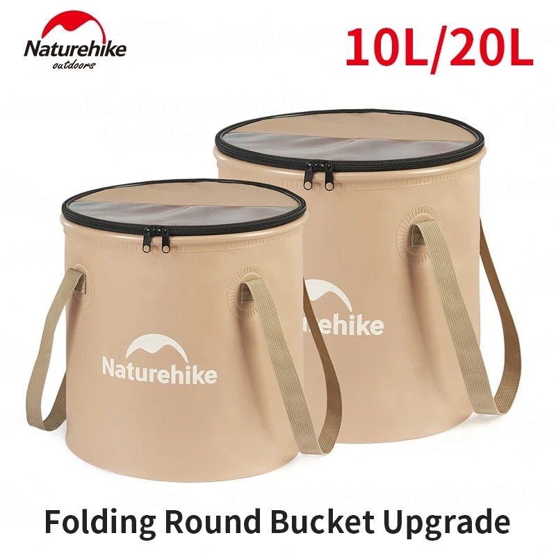Naturehike พับแอ่งน้ำตั้งแคมป์ถังความจุขนาดใหญ่กลางแจ้งปิกนิกเดินทางถังเก็บมัลติฟังก์ชั่การทำงาน