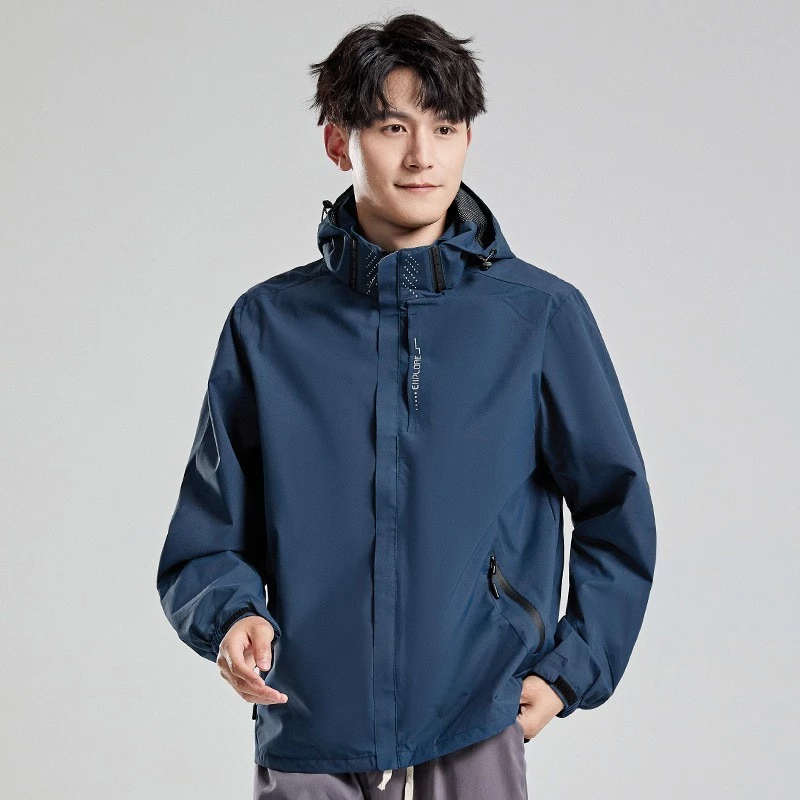 เสื้อกันฝนกันน้ำ เสื้อแขนยาวกันแดดกันฝน เดินป่าเดินเขา มีหมวกคลุม thumbnail 3