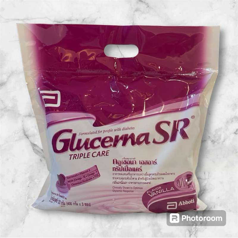 Glucerna SR กลูเซอนา ถุงเติม 1200 g. สำหรับผู้ป่วยเบาหวาน