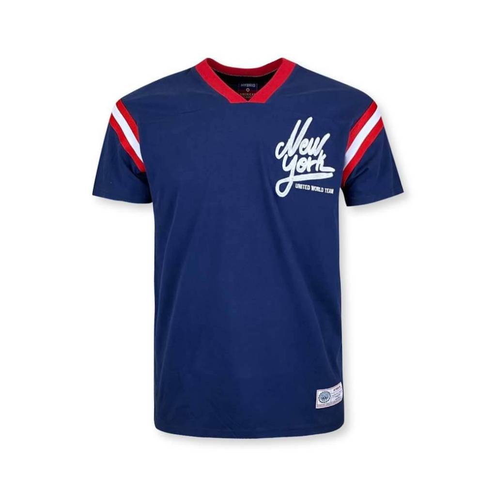 Hybrid T-shirt Men ไฮบริดเสื้อยืดผู้ชาย สีกรมท่า(Navy) MTS-1391-NA