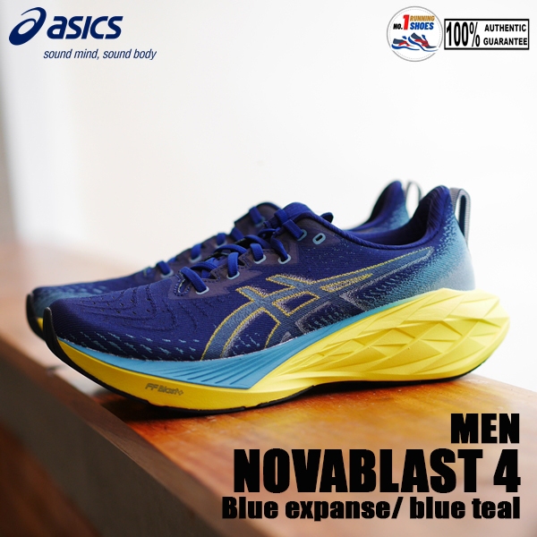 Asics รุ่น Novablast 4 1011B693-400 สี Blue expanse/ blue teal, FF Blast+ ของเเท้ 100%