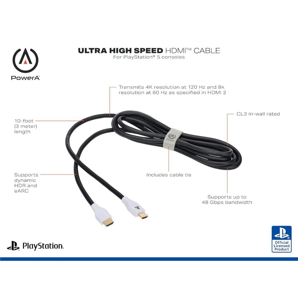 [+..••] พร้อมส่ง | PS5 POWERA CABLE FOR PLAYSTATION 5 (เกม PlayStation™ 🎮)
