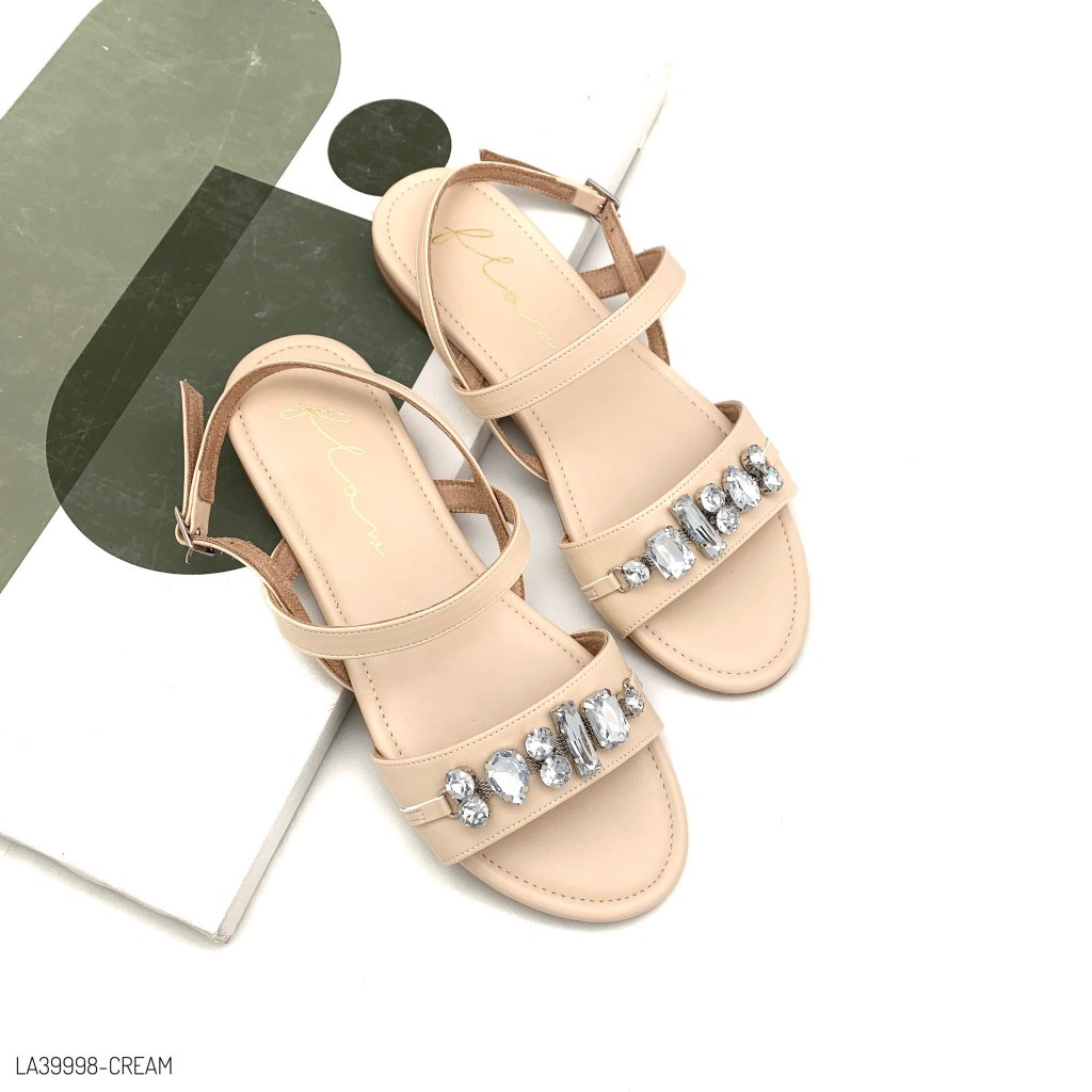 HaloBangkok รองเท้า Sandals หนังไมโครไฟเบอร์ รุ่น LA39998
