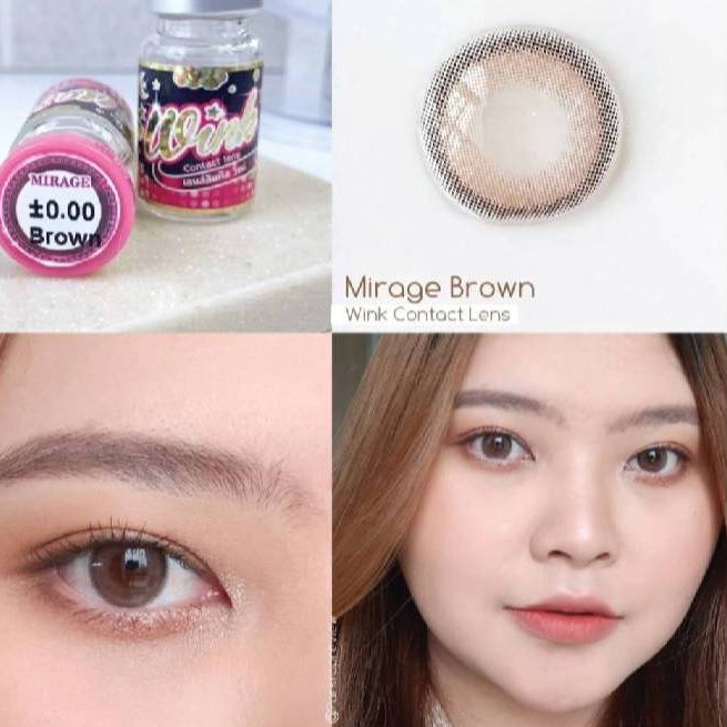 คอนแทคเลนส์🌈Mirage🌈 Brown/Gray (Wink) ขนาดมินิ💖