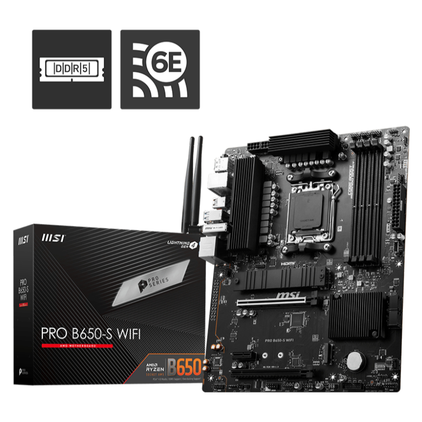 MAINBOARD (เมนบอร์ด) MSI PRO B650-S WIFI (DDR5) (SOCKET AM5)