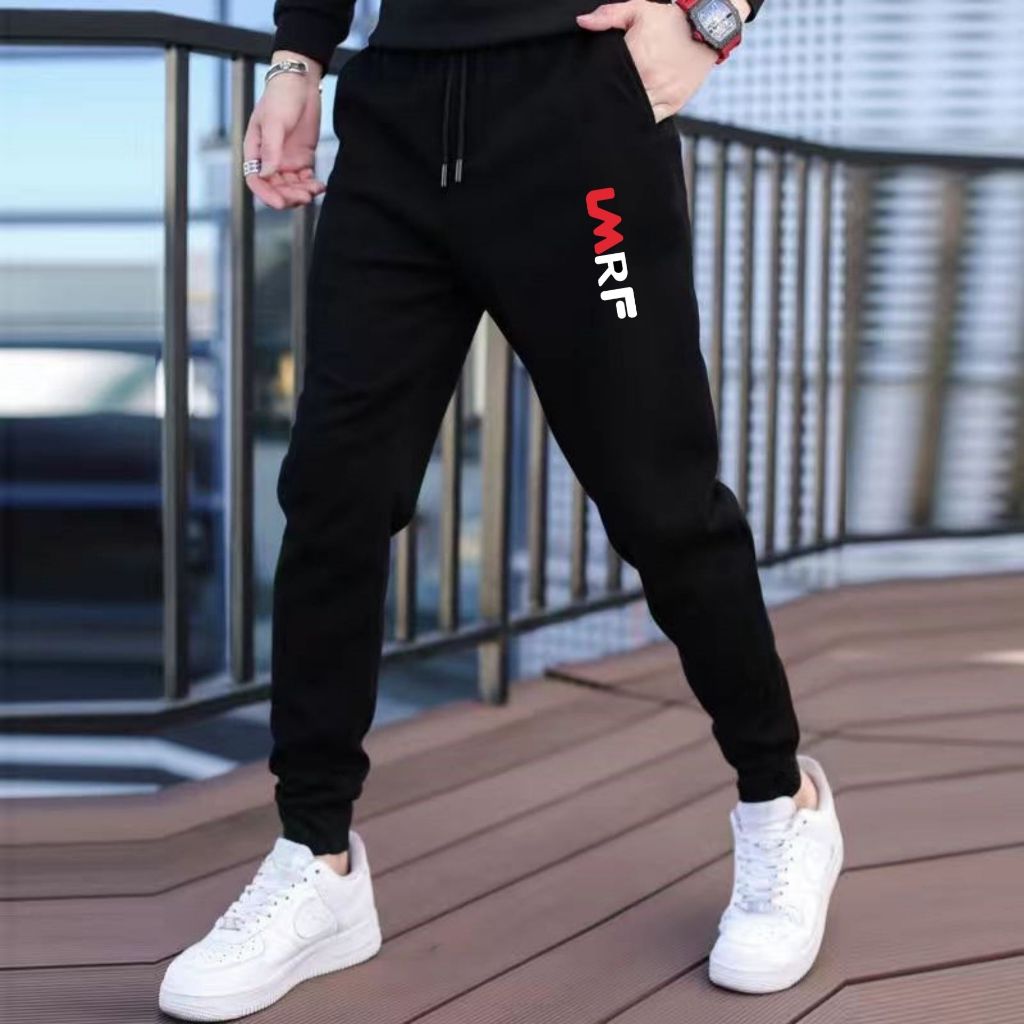 {COD} M-10XL กางเกงขายาว วอร์ม กางเกง ปลายขาจั้มทรงขาเดฟ สกรีนลายเท่ห์ๆ ใส่ได้ทั้งชายและหญิง พร้อมส่งในไทย มีปลายทาง