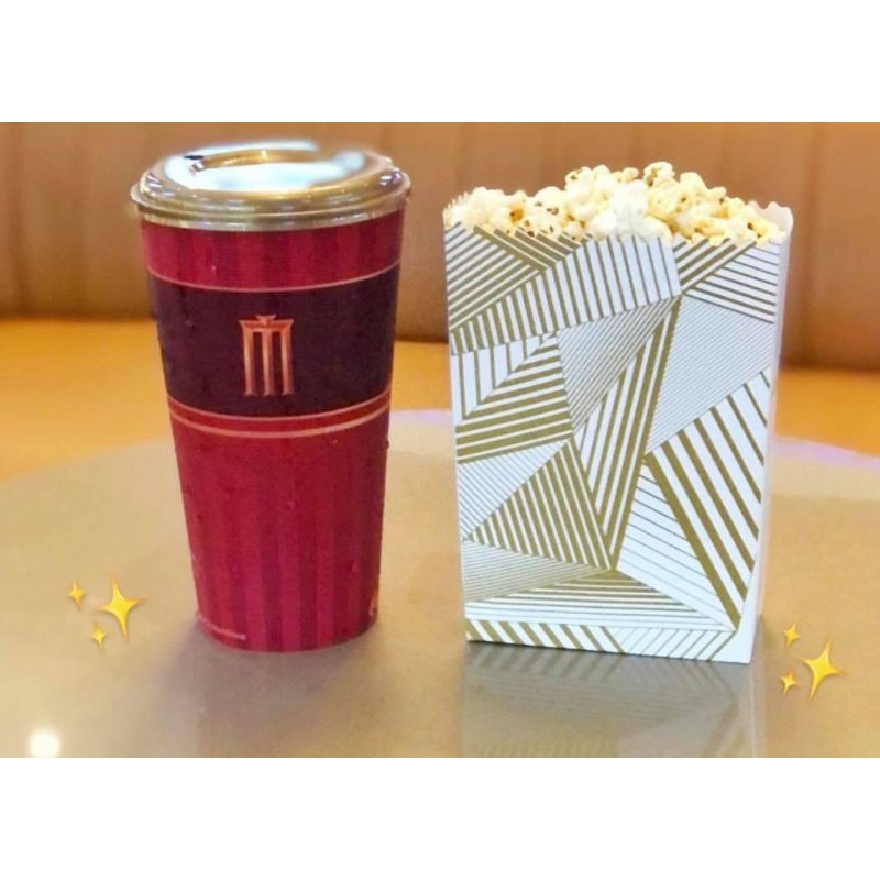 ชุด ป๊อบคอร์น popcorn +น้ำ ใช้ที่โรงหนัง เมเจอร์ (Major), เอสเอฟ (SF) ตั๋วภาพยนตร์ ตั๋วหนัง