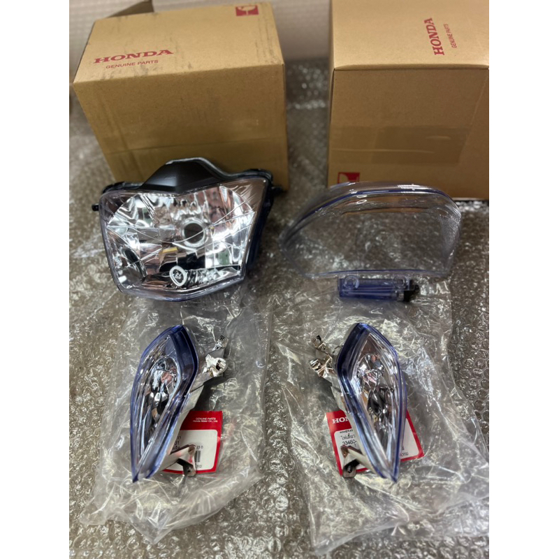 ชุดไฟหน้า ไฟเลี้ยว ฝาครอบไฟท้าย สีไฮบริดทั้งหมด งานแท้ศูนย์ทุกชิ้น เวฟ125R