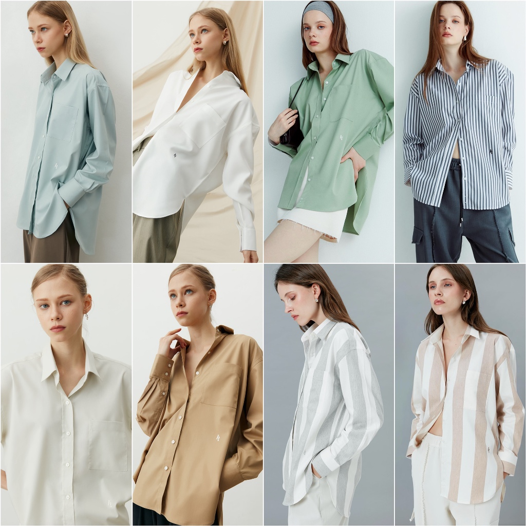 (สินค้าพร้อมส่ง) Hounddown - The Moon Oversized Shirt /Wrinkle free รีดง่าย ยับยาก