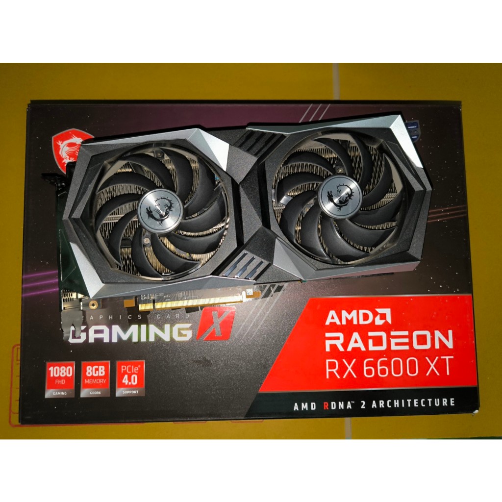 การ์ดจอมือสอง RX 6600XT 8gb msi gamingx