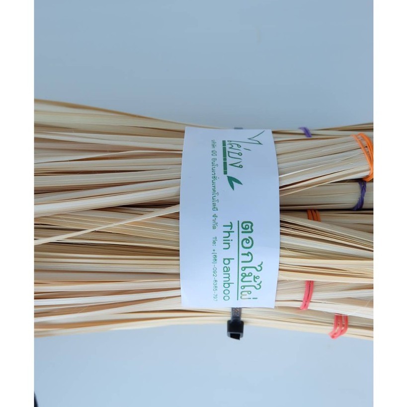 ตอกไม้ไผ่ 0.3X30 cm.100 เส้น ตราไผ่บง ย้อมสี สำหรับจักสานโดยเฉพาะ เกรด A