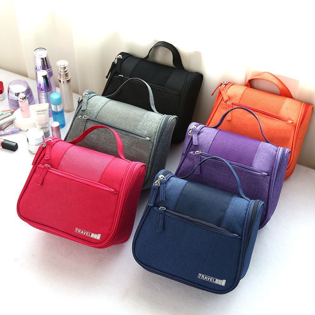 กระเป๋าเก็บเครื่องสำอาง อาบนํ้า กันนํ้า travel bag
