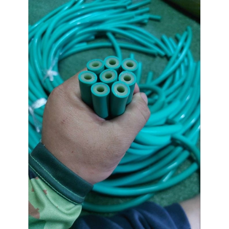 ยางนอก 14มิล13มิล สีเขียวมิ้น ความยาว 1.10 ซม
