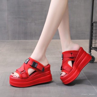 🔥รองเท้าส้นเตารีด รองเท้าแตะแฟชั่น ส้นสูง9cm/3.5นิ้ว ไม่ลื่น…