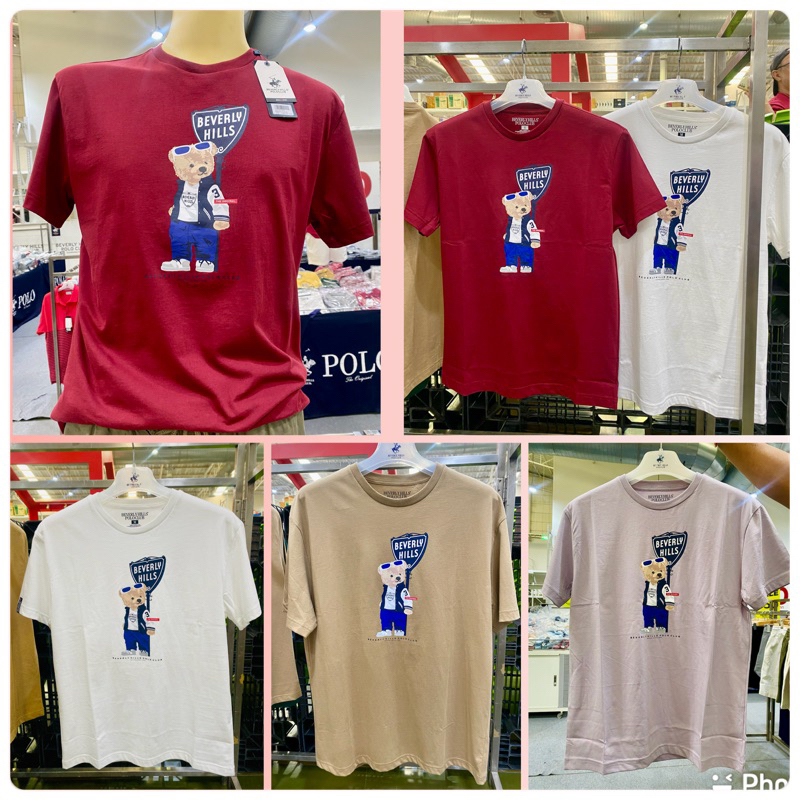เสื้อยืดคอกลม ของเเท้100% จากแบรนด์#Beverly hills polo club #classicbear#polo#รูปสินค้าถ่ายจากงานจริง