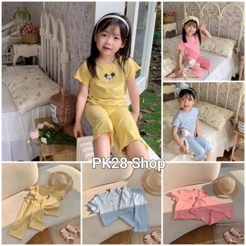 ชุดเซ็ตลูกสาวสีพาสเทล ผ้านุ่ม ใส่สบาย สีสวย