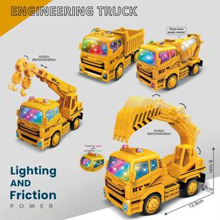 [พร้อมส่ง]รถของเล่น รถก่อสร้าง  รถบรรทุก  รถโม่ปูน Engineeri…