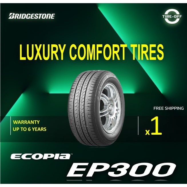 (ส่งฟรี) BRIDGESTONE รุ่น ECOPIA  EP300 (1เส้น) ยางใหม่ ยางรถยนต์ ขอบ15-17 185 55R16