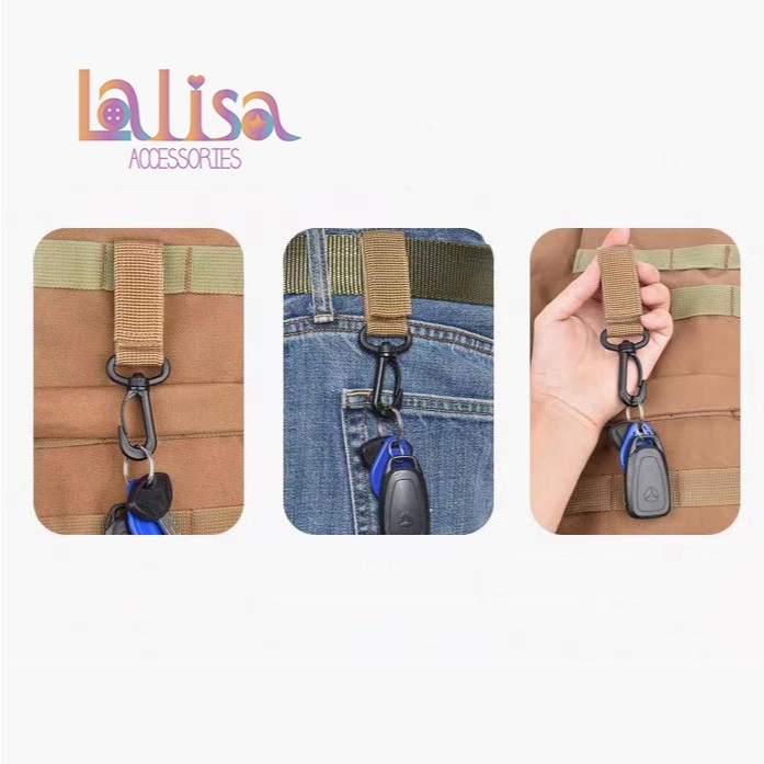 ตะขอเกี่ยวแบบพลาสติก ตัวล็อกสายกระเป๋าสำหรับเดินเขาหรือเกี่ยวของ DIY Plastic dogclip(C-3-A2,EM-QS25) - รูปที่ 2