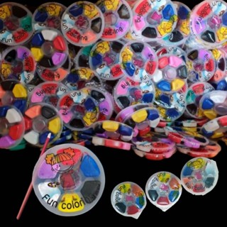 สีน้ำปลอดสารพิษ+พู่กัน (1 แพค มี 50 ชุด) ราคาชุดละ7.5