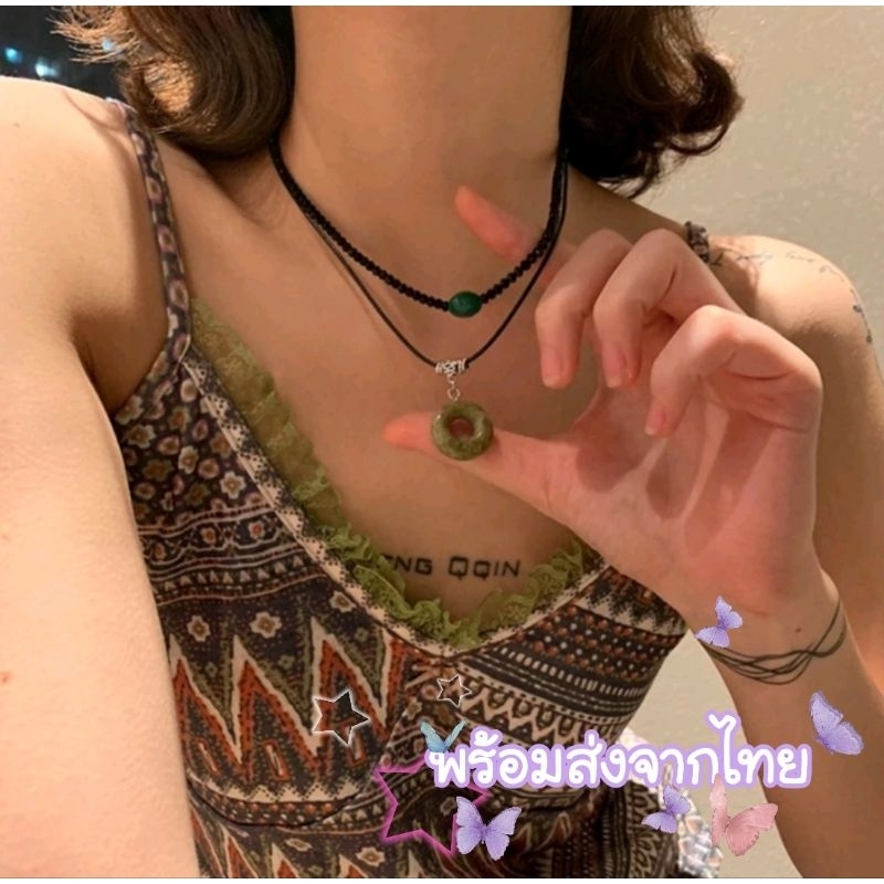 พร้อมส่ง! เซ็ต 2 เส้น สร้อยคอวินเทจ 2 เลเยอร์ Vintage Style Double Layered Necklace