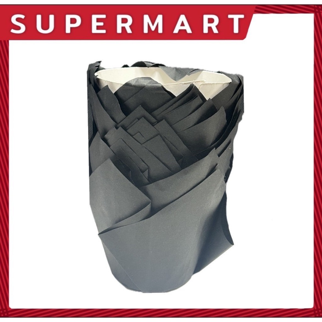 SUPERMARTกระทงทิวลิป P0501 สีดำ (1*25) #2408510