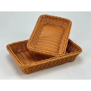 Forward ตะกร้าหวาย ถาดสาน ทรงสี่เหลี่ยมผืนผ้า วัสดุหวายเทียม มีให้เลือก5ขนาด rattan basket รหัสสินค้า RA-JY24-101/105