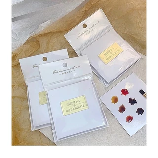 จานสีกระดาษรองสีเจลแบบใช้แล้วทิ้ง 50 ชิ้น ผสมสีเจล เคลือบกันน้ำ