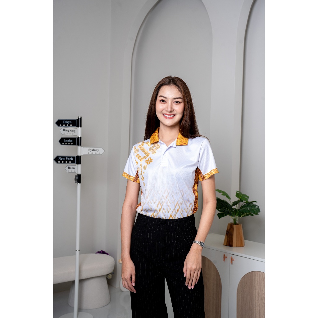 เสื้อโปโลลายสิริวชิราภรณ์ เสื้อไส่ทำงาน