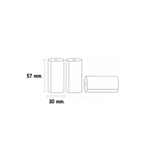 WELPACK (5ม้วน(roll)) กระดาษสติ๊กเกอร์ -เว้นขอบ- 57*30 Peripage Sticker