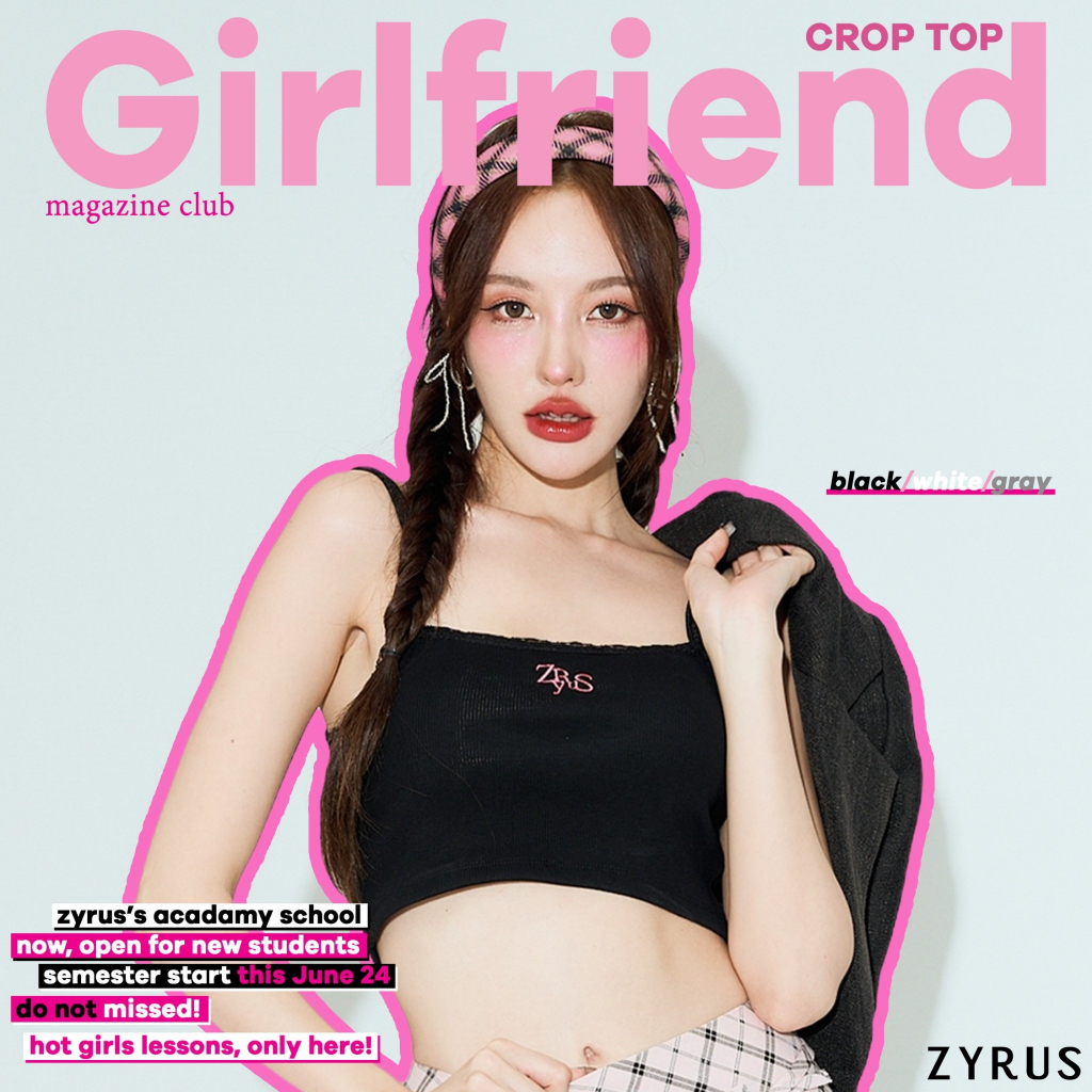 ZYRUS - ACADEMY SCHOOL - GIRLFRIEND CROP TOP