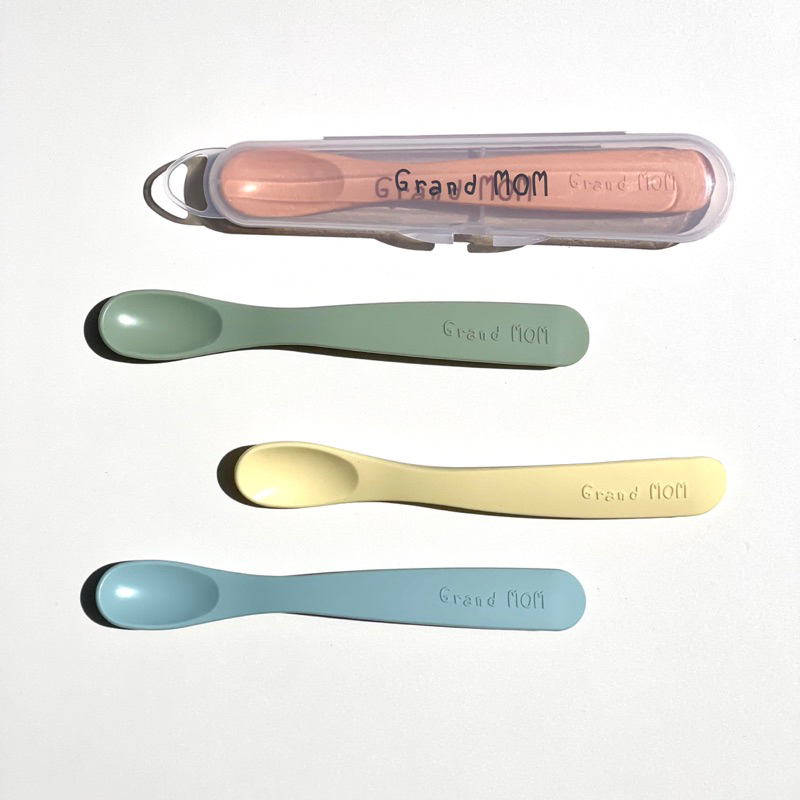 ช้อนซิลิโคน 6m+  foodie's start spoon ช้อนป้อนข้าวเด็ก 🥄 grandmom (แกรนด์มัม)